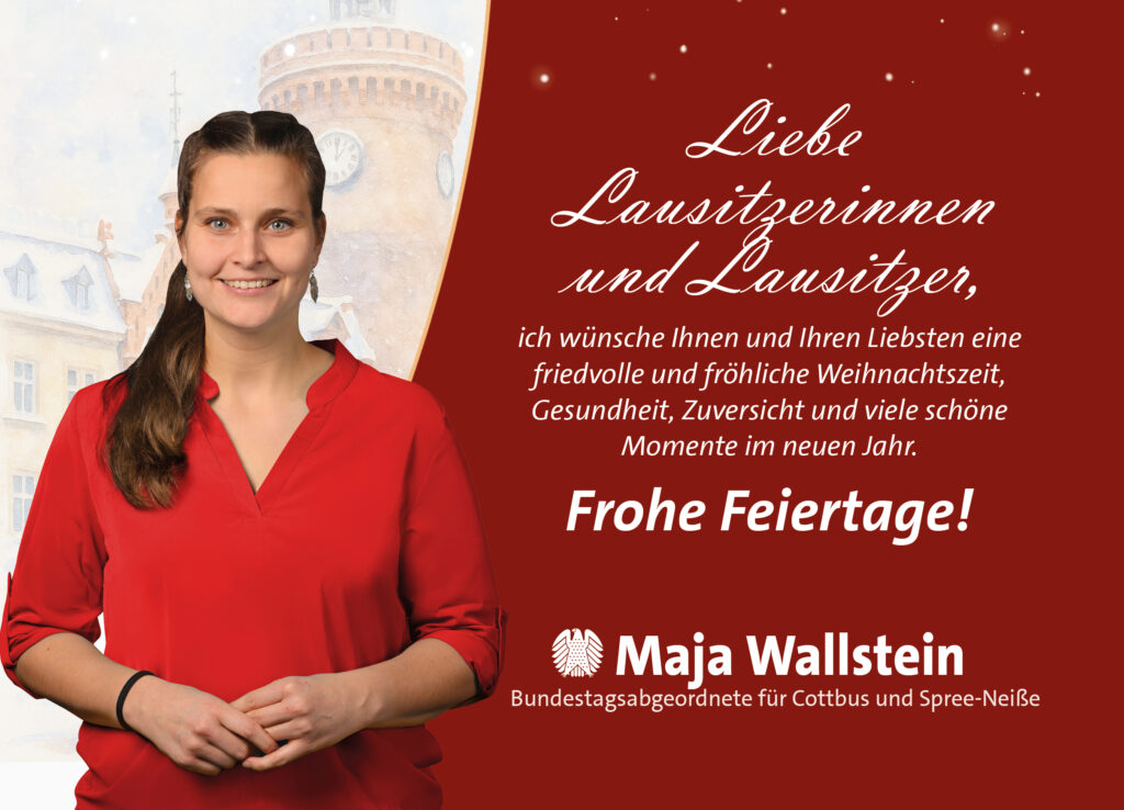 Maja Wallstein MdB wünscht frohe Feiertage!