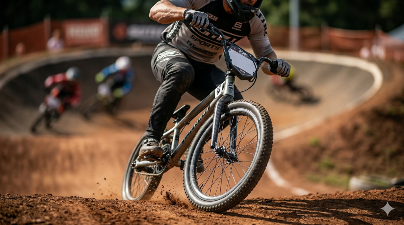 BMX Fahrer auf BMX-Strecke (Foto: KI)